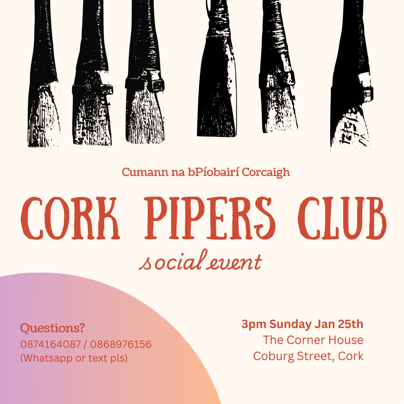 Social Gathering of Pipers in Cork